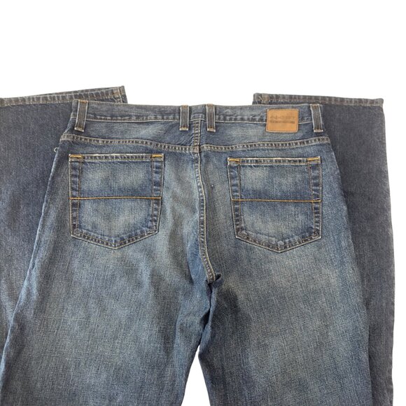 Axist Men's Blue Denim Jeans 36W 34L Straigth Classic Fit - Picture 10 of 12